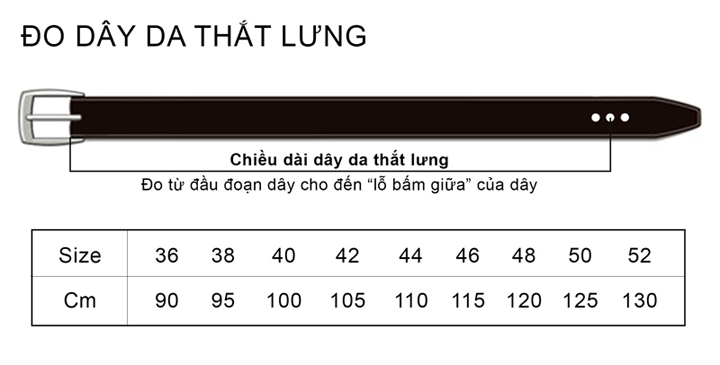 Đo dây da thắt lưng