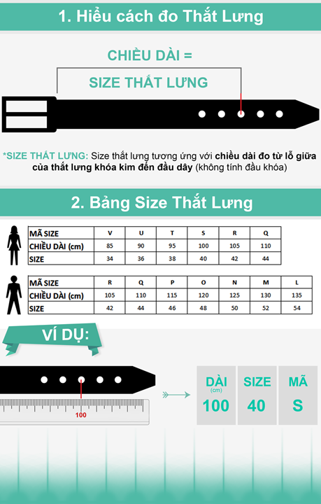 Hướng dẫn cách chọn size thắt lưng nam nữ